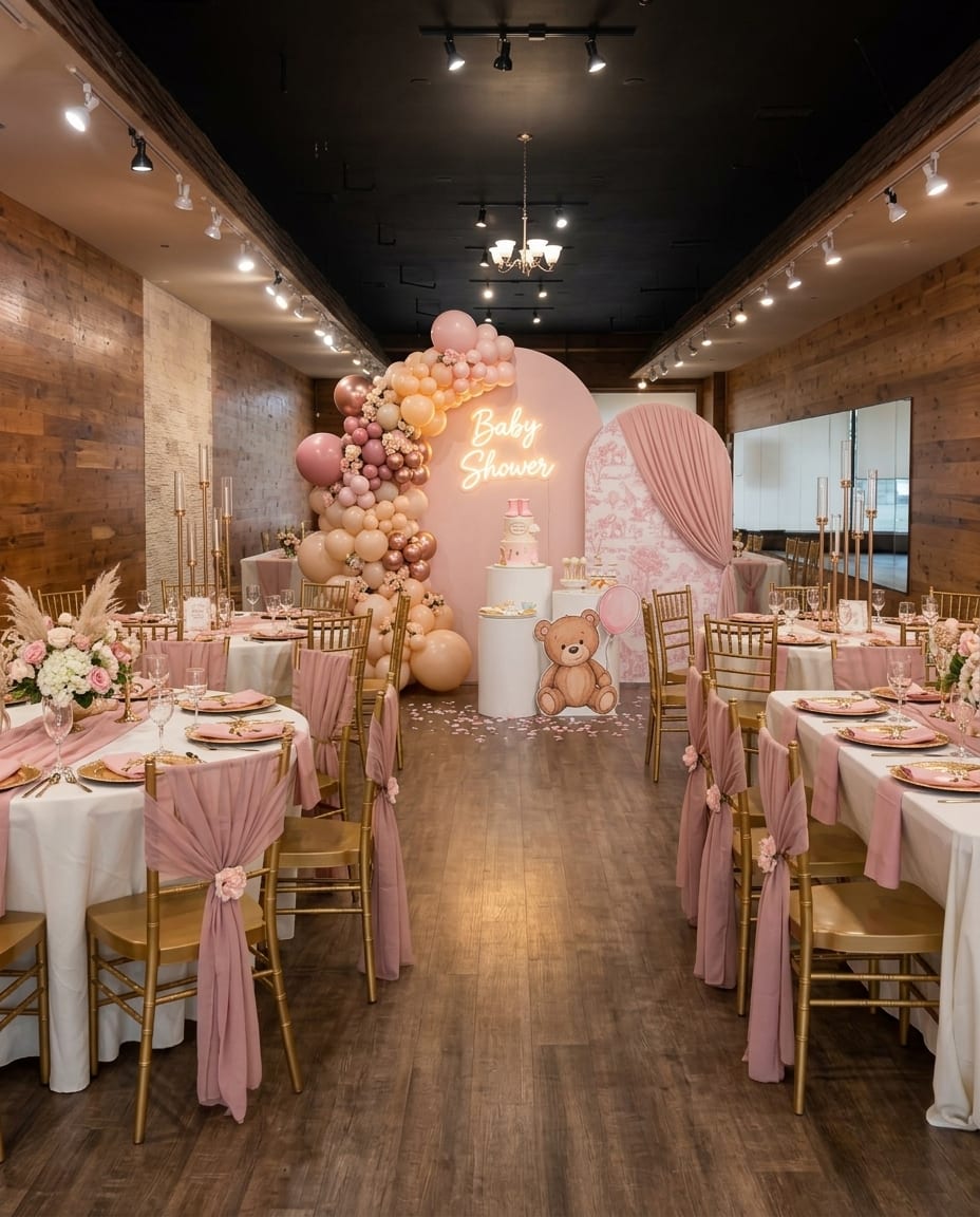 Guests seated at a birthday celebration inside the Esme venue in Union, NJ