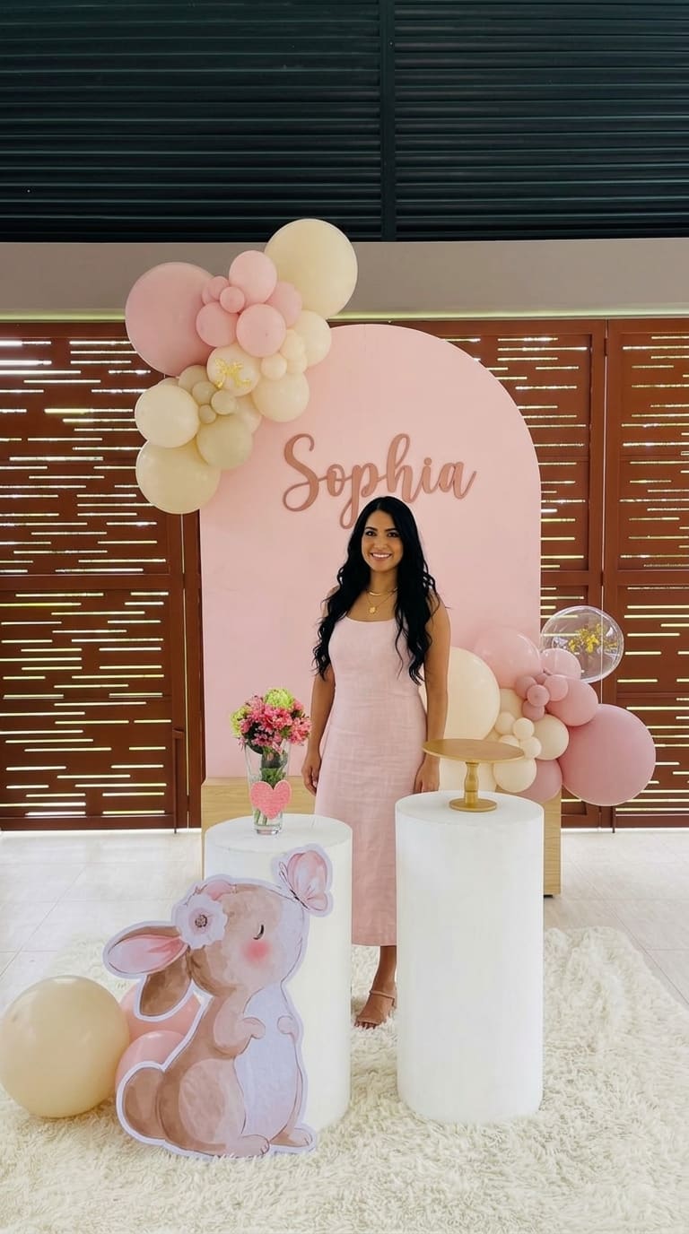 Baby shower setup for Sophia at Esme