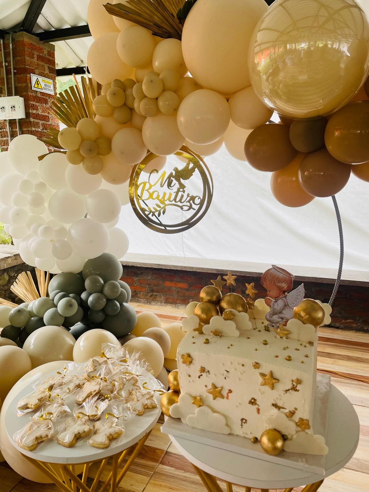 Baptism celebration decor at Esme